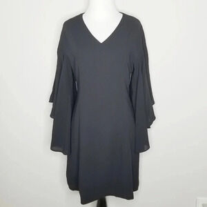 Esley Black Bell Sleeve Dress S